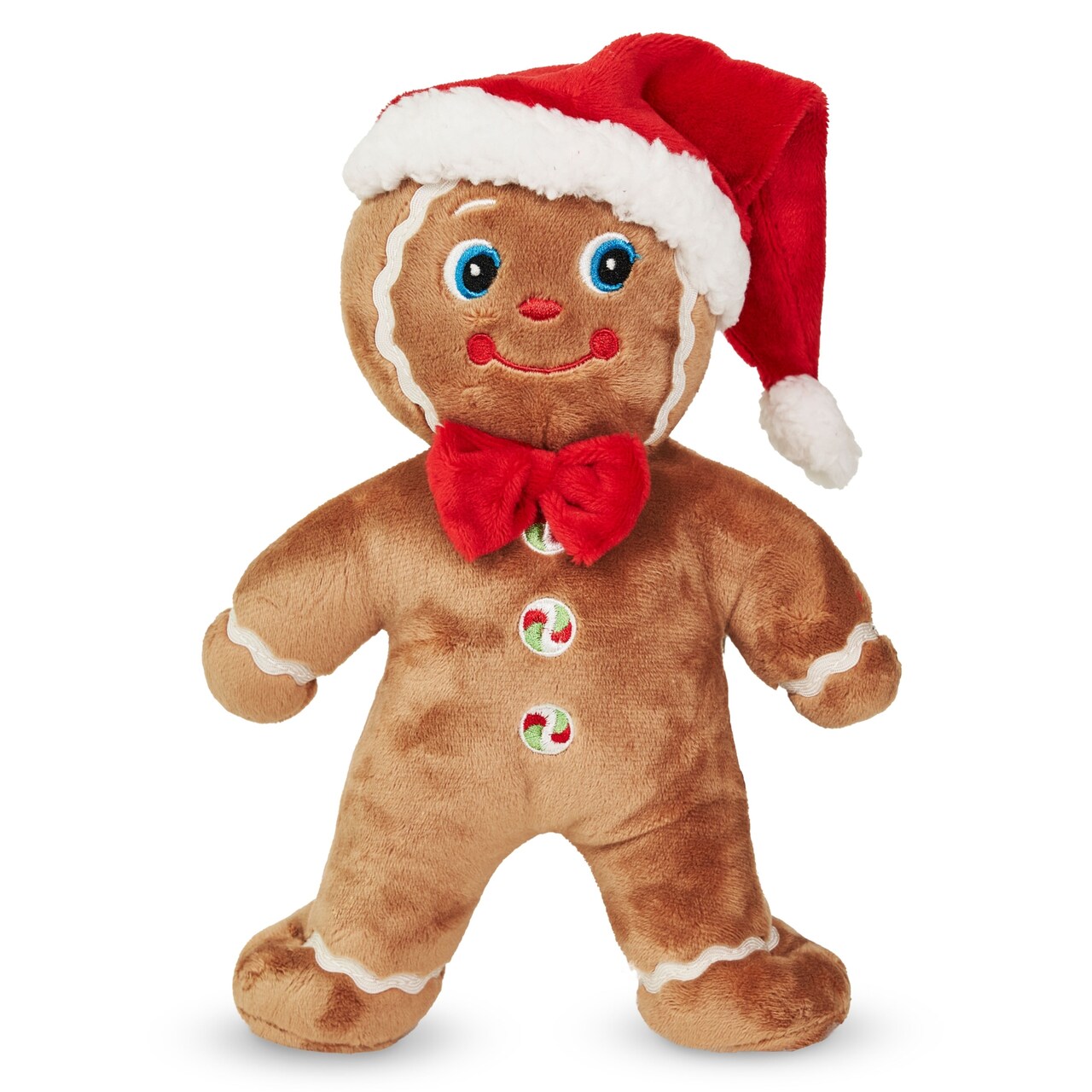 Bearington Jolly Ginger Gingerbread Man Plush, Gingerbread Toys, 10 Inch Christmas Stuffed Animal, Ideal Holiday Stuffed Animals Gift for Toddlers, Kids & Teens, For Ages 3-14